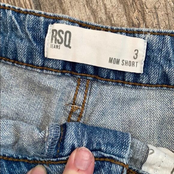 RSQ Light Washed Denim “Mom Short” Shorts - Picture 3 of 12